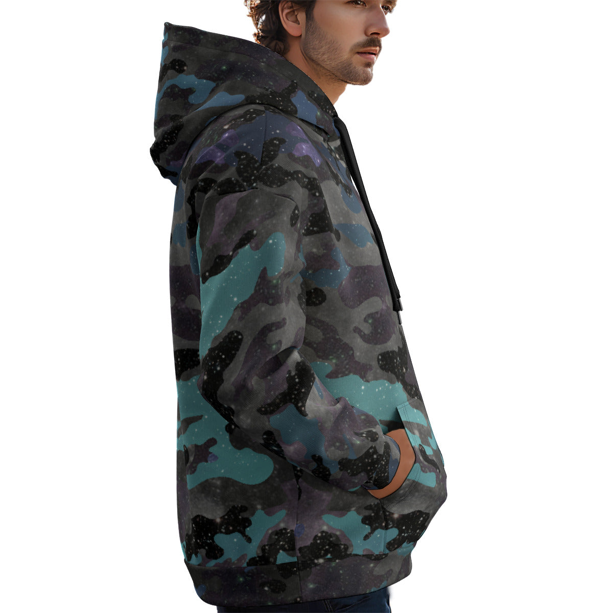 Galaxy Camouflage All-Over Print Unisex Plus Fleece Pullover Hoodie