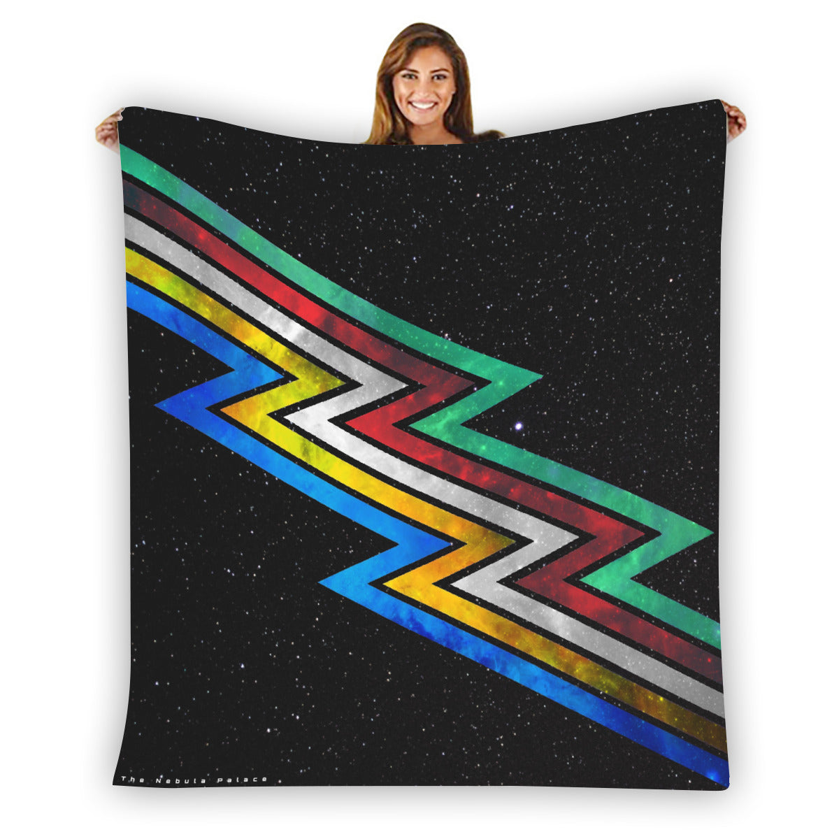 The Nebula Palace Disability Pride Flag Flannel Blanket | Soft Warm Fleece | All-Season Use