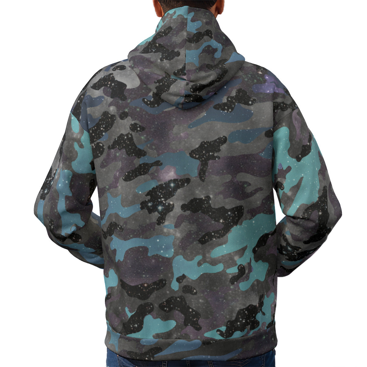 Galaxy Camouflage All-Over Print Unisex Plus Fleece Pullover Hoodie