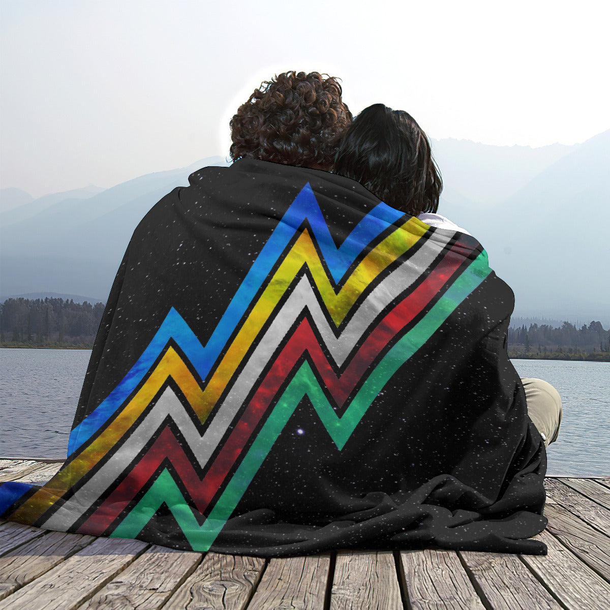 The Nebula Palace Disability Pride Flag Flannel Blanket | Soft Warm Fleece | All-Season Use