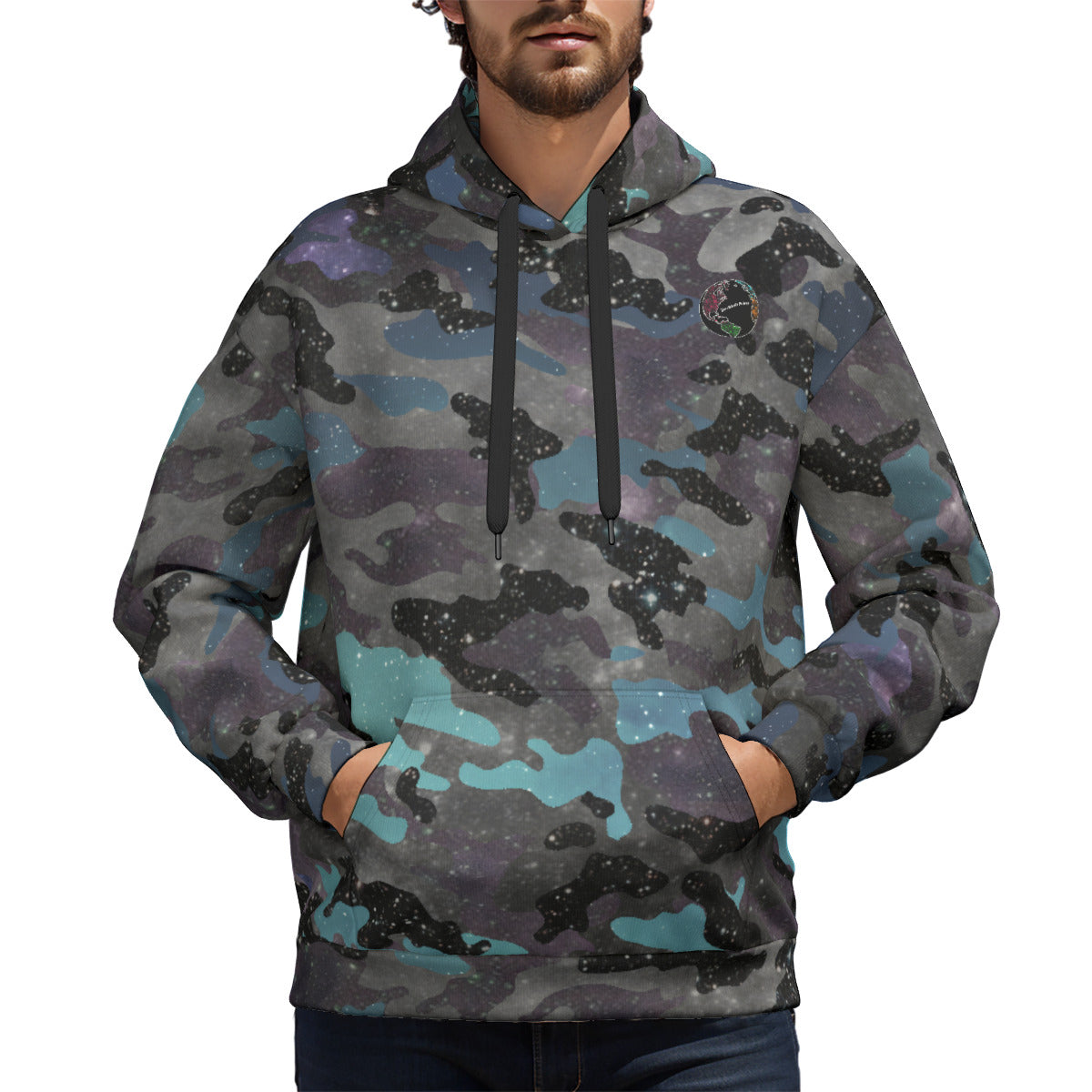 Galaxy Camouflage All-Over Print Unisex Plus Fleece Pullover Hoodie