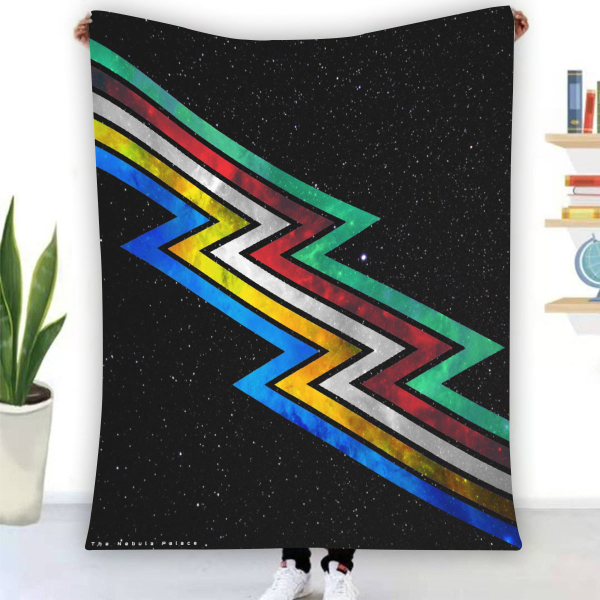 The Nebula Palace Disability Pride Flag Flannel Blanket | Soft Warm Fleece | All-Season Use