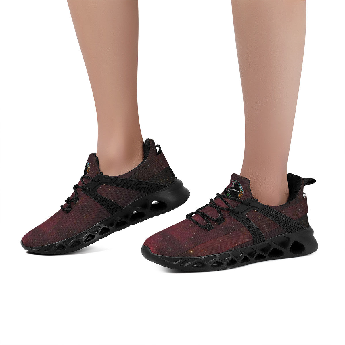The Nebula Palace - Stellar Comfort: Red Nebula Unisex Elastic Sport Shoes - The Nebula Palace