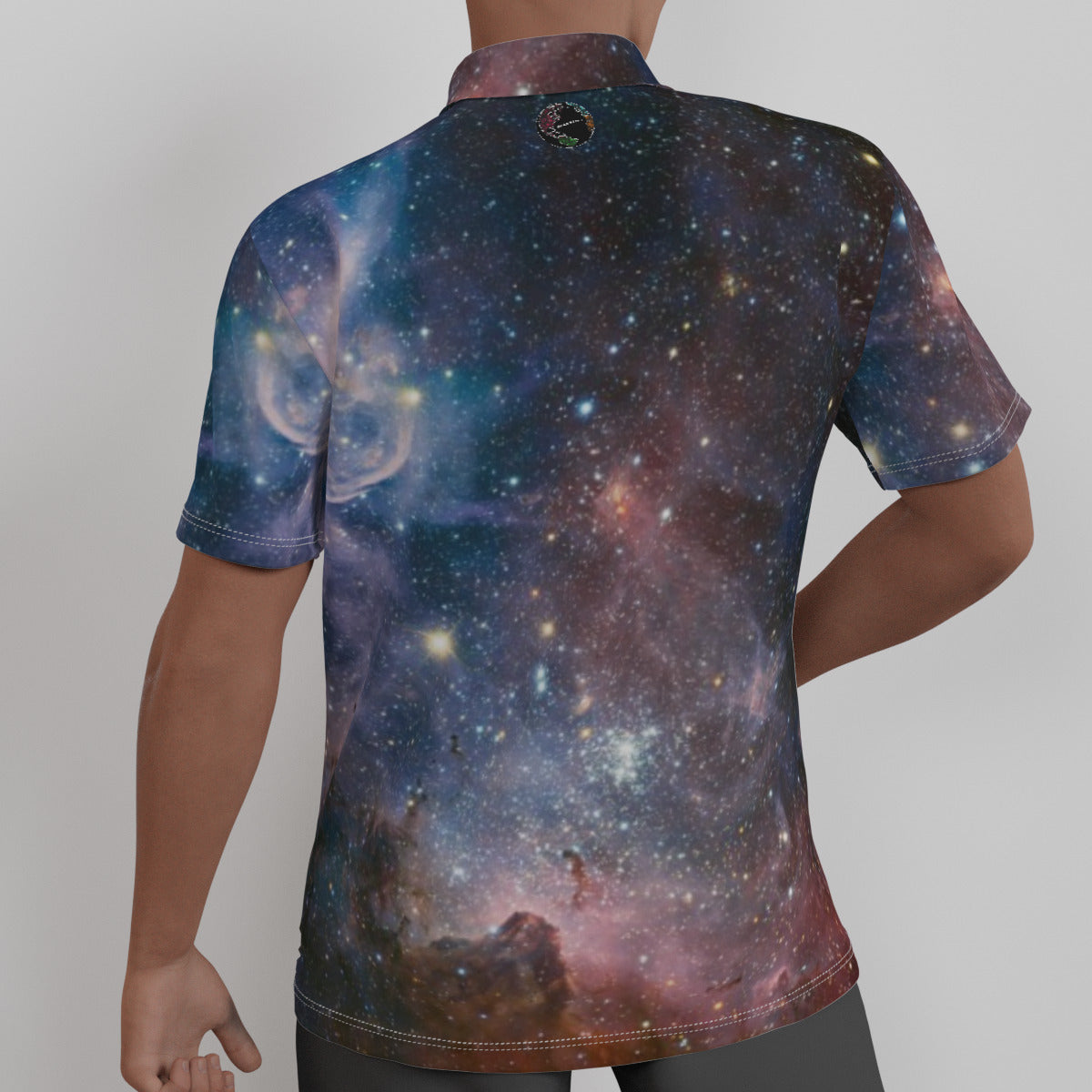 Deep Vibes Nebula Men's Fashion Dress Shirt The Nebula Palace: Spiritually Cosmic Fashion