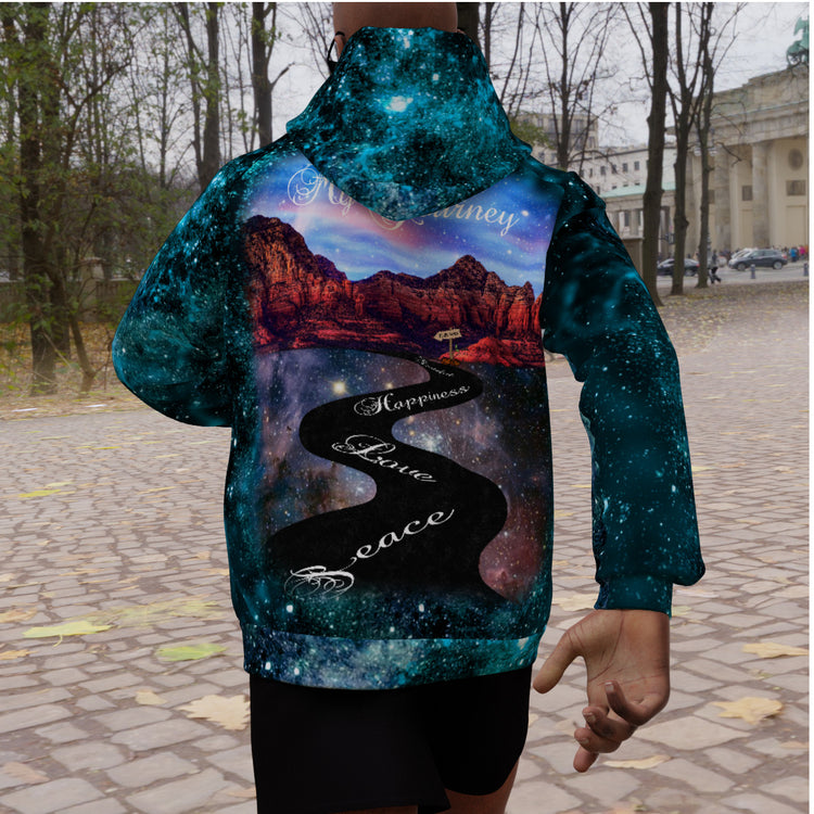 My Journey Galaxy Space Nebula Men's Heavy Fleece Raglan Fashion Hoodie - The Nebula Palace