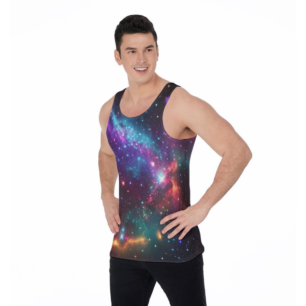 Stellar Style: Cosmic Men's Tank Top The Nebula Palace: Spiritually Cosmic Fashion