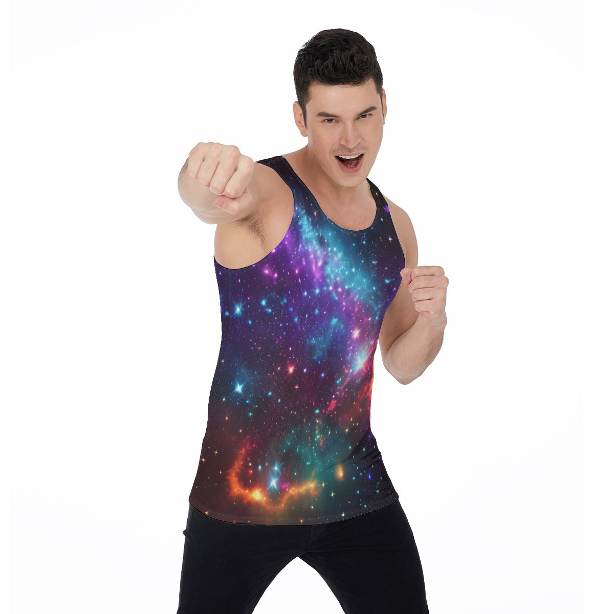 Stellar Style: Cosmic Men's Tank Top The Nebula Palace: Spiritually Cosmic Fashion