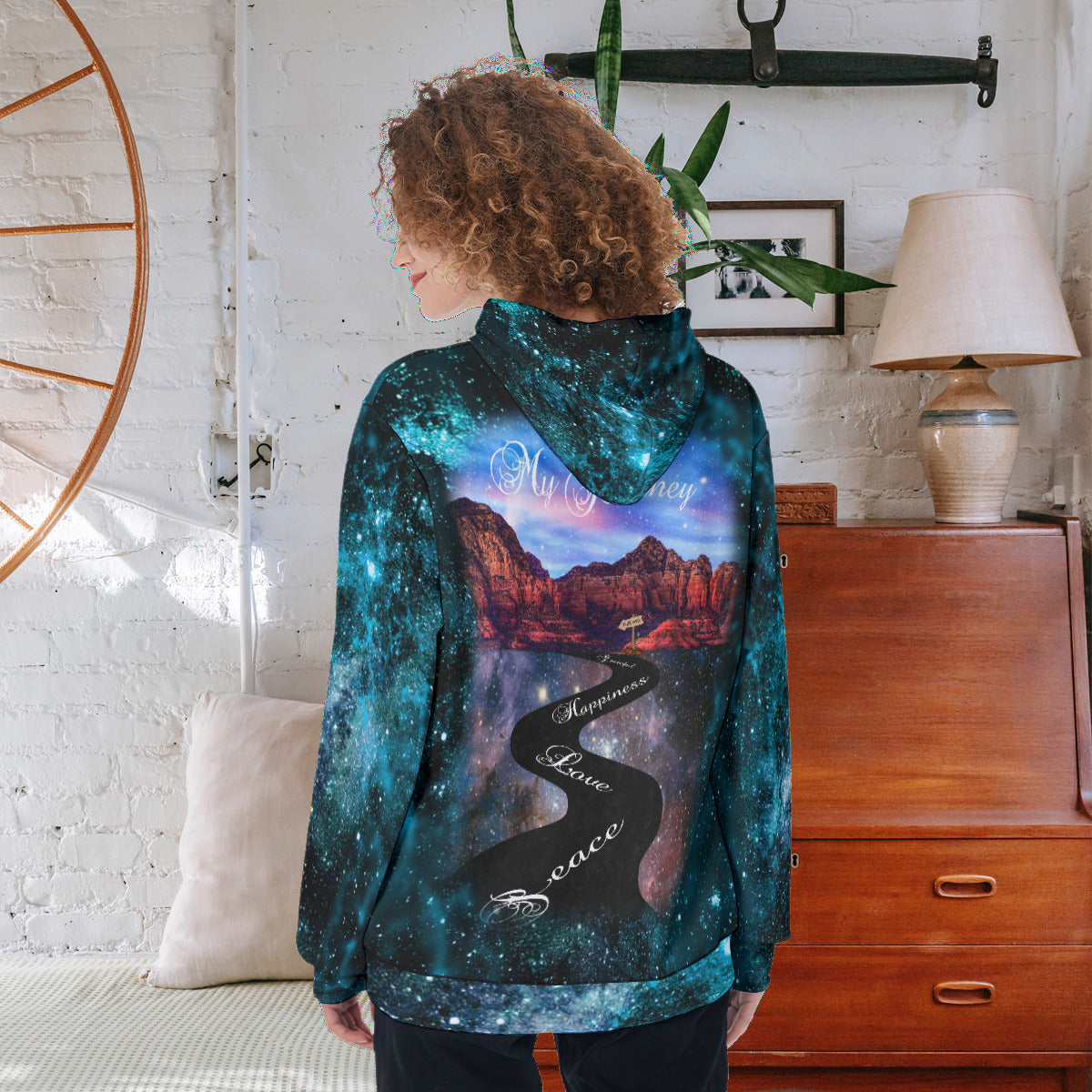 My Journey Galaxy Nebula Space Women's Heavy Fleece Fashion Hoodie The Nebula Palace: Spiritually Cosmic Fashion