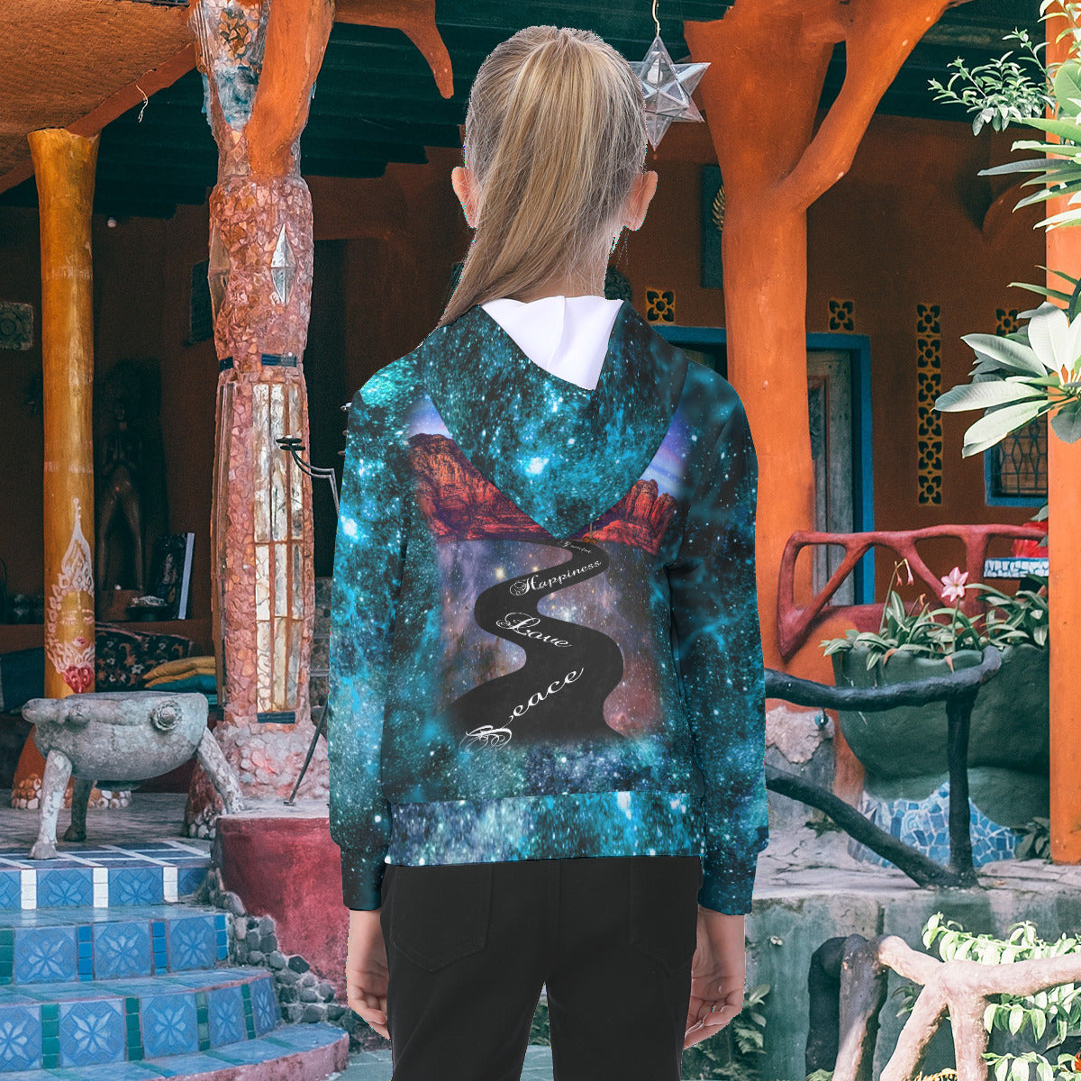 My Journey Galaxy Space Nebula Kid's Fashion Heavy Fleece Hoodie The Nebula Palace: Spiritually Cosmic Fashion