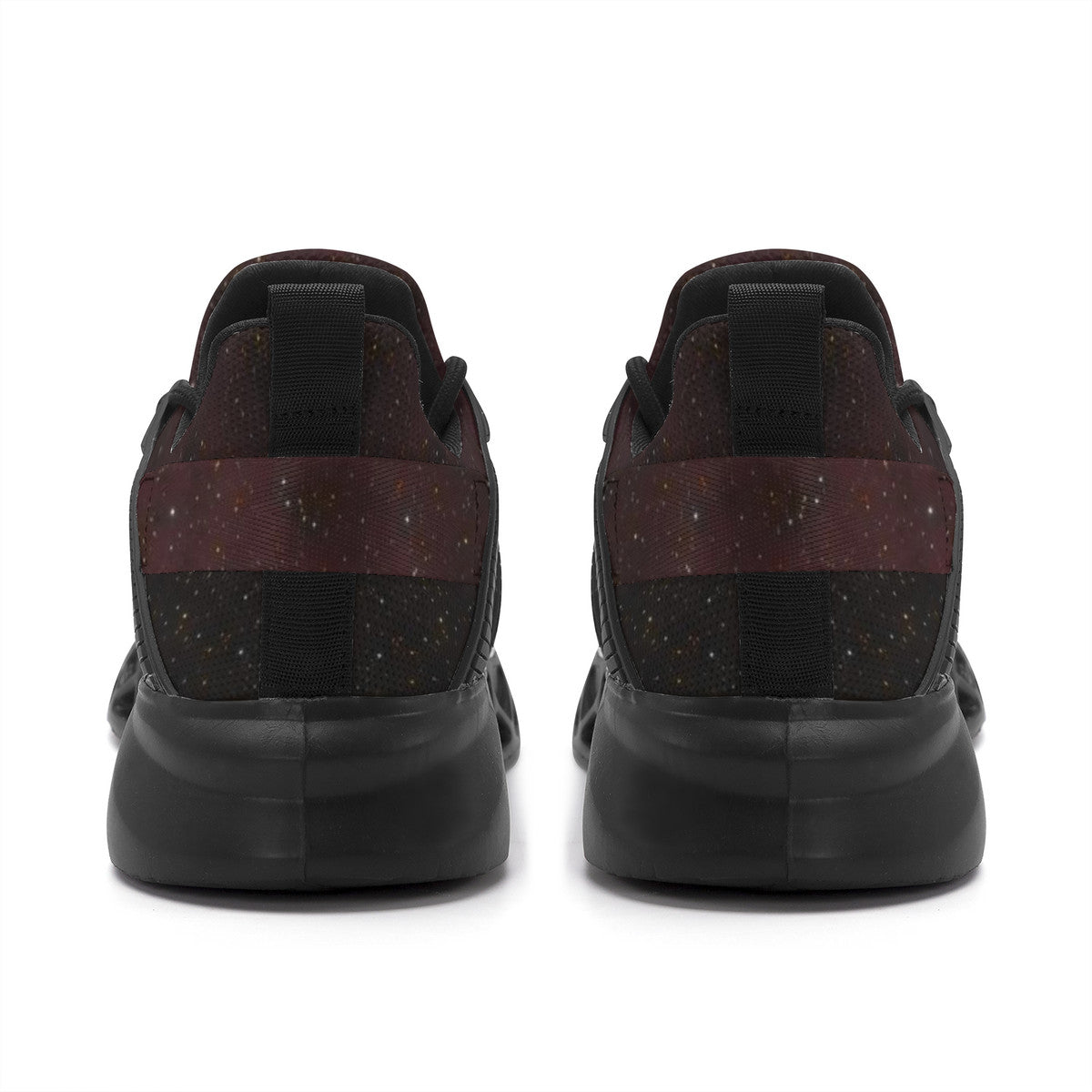 The Nebula Palace - Stellar Comfort: Red Nebula Unisex Elastic Sport Shoes The Nebula Palace: Spiritually Cosmic Fashion