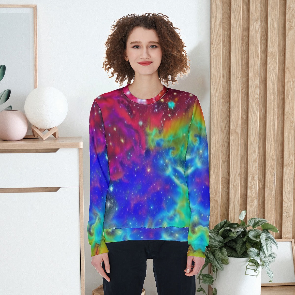Spiritual Resonation Women's Heavy Fleece Fashion Sweater Sweatshirt - The Nebula Palace