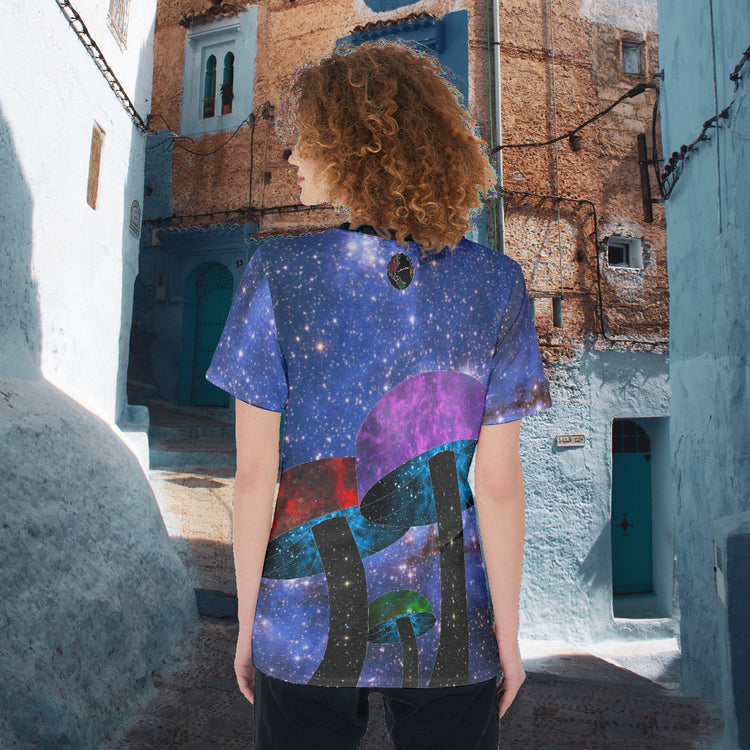 Mushroom Nebula Galaxy Space Women'S O-Neck Fashion T-Shirt - The Nebula Palace