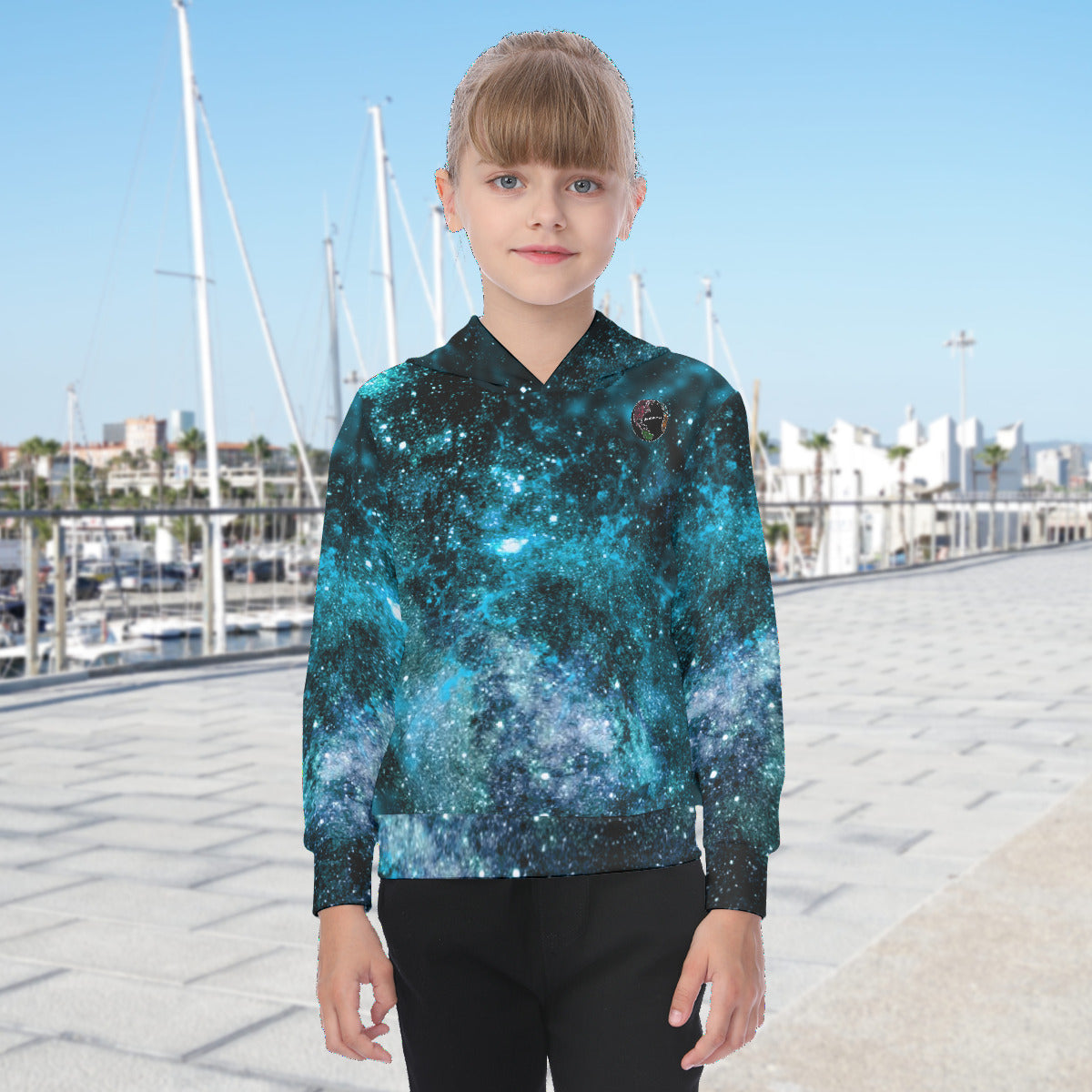 My Journey Galaxy Space Nebula Kid's Fashion Heavy Fleece Hoodie The Nebula Palace: Spiritually Cosmic Fashion