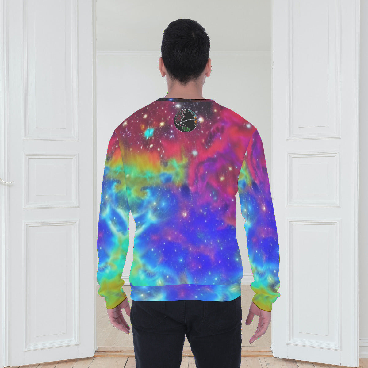 Spiritual Resonation Cosmic Nebula Men's Heavy Fleece Fashion Sweatshirt The Nebula Palace: Spiritually Cosmic Fashion