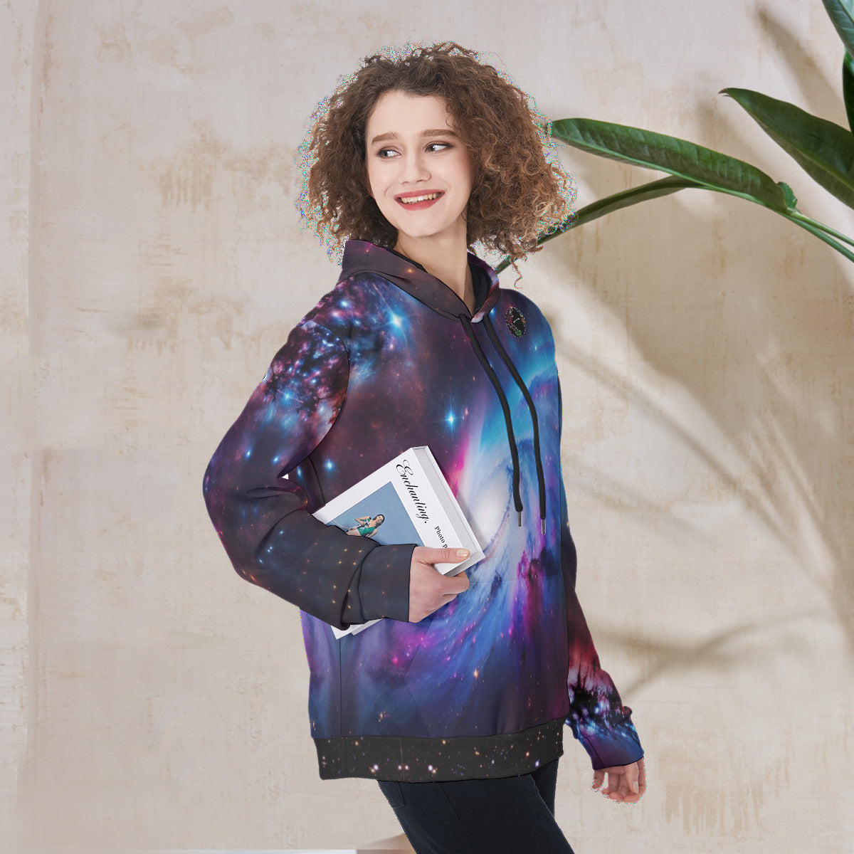 Interstellar Consciousness Women's Heavy Fleece Fashion Hoodie The Nebula Palace: Spiritually Cosmic Fashion