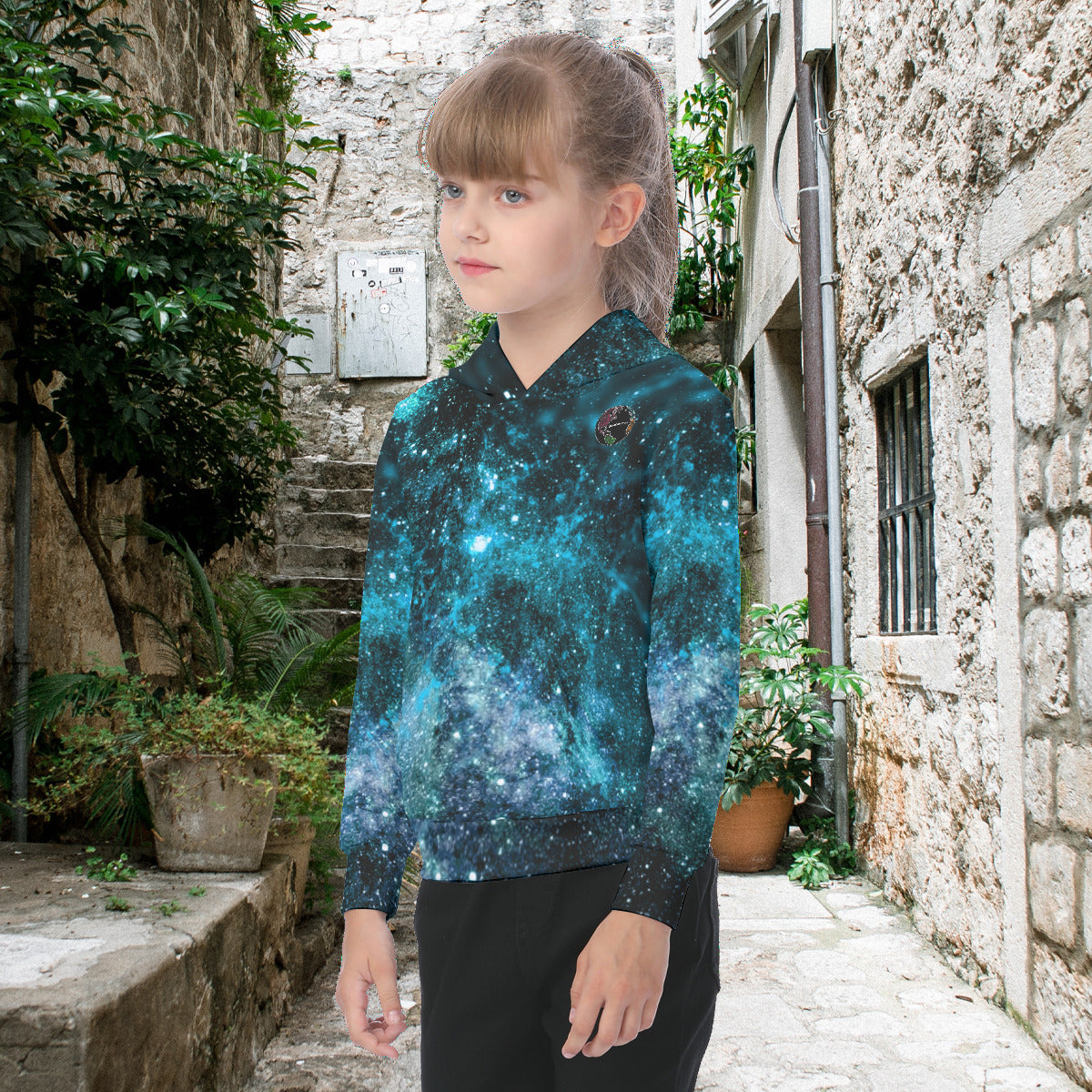 My Journey Galaxy Space Nebula Kid's Fashion Heavy Fleece Hoodie The Nebula Palace: Spiritually Cosmic Fashion