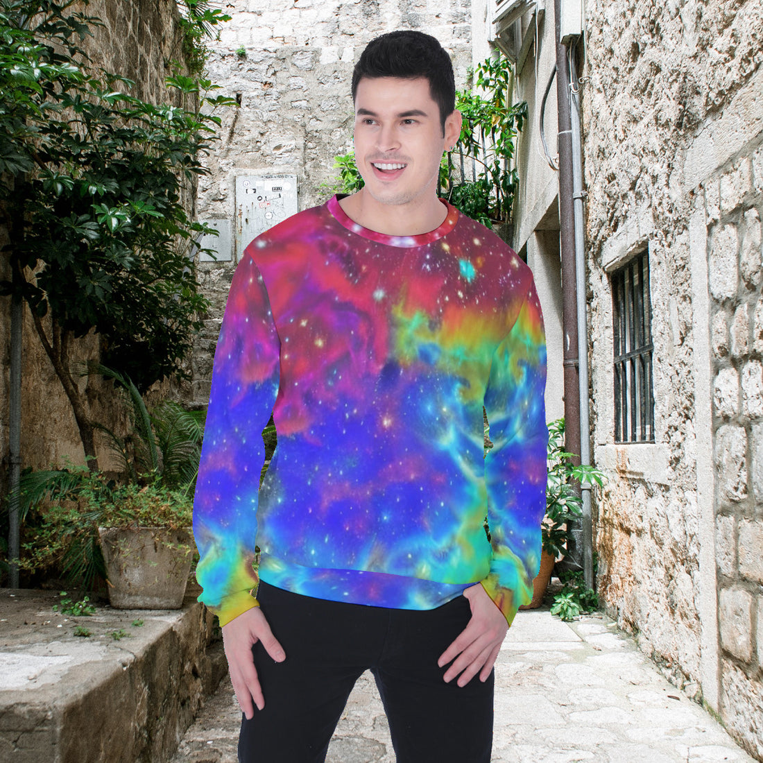 Spiritual Resonation Cosmic Nebula Men's Heavy Fleece Fashion Sweatshi ...