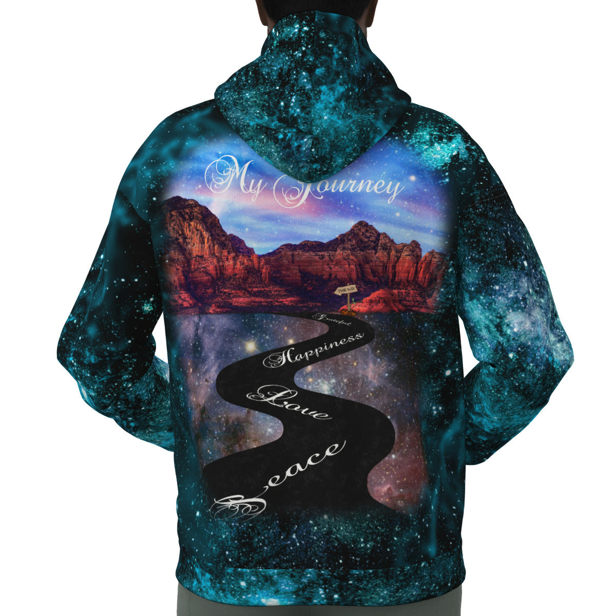 My Journey Unisex Plus Size Fleece Pullover Fashion Hoodie The Nebula Palace: Spiritually Cosmic Fashion
