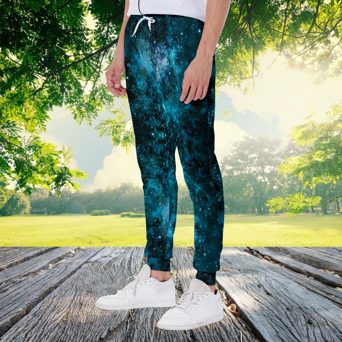 My Journey Nebula Galaxy Space Print Men's Fashion Sweatpants The Nebula Palace: Spiritually Cosmic Fashion