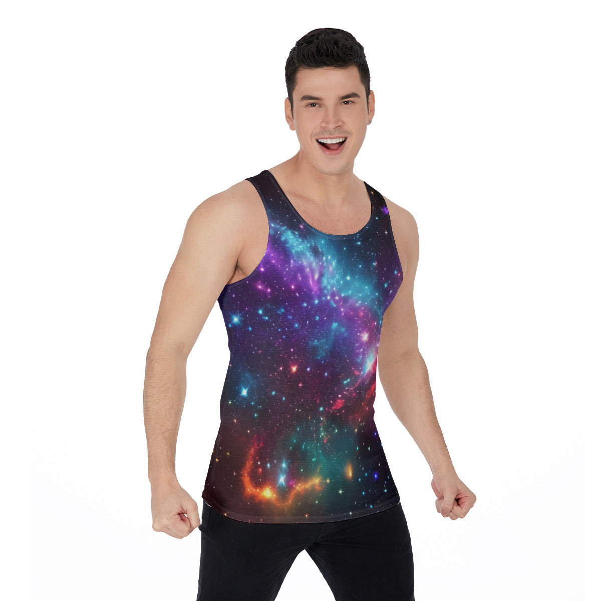 Stellar Style: Cosmic Men's Tank Top The Nebula Palace: Spiritually Cosmic Fashion