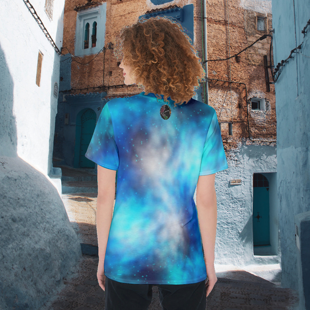 All Emotions Are Valid Blue Galaxy Nebula Women's O-Neck Fashion Tee T-Shirt The Nebula Palace: Spiritually Cosmic Fashion