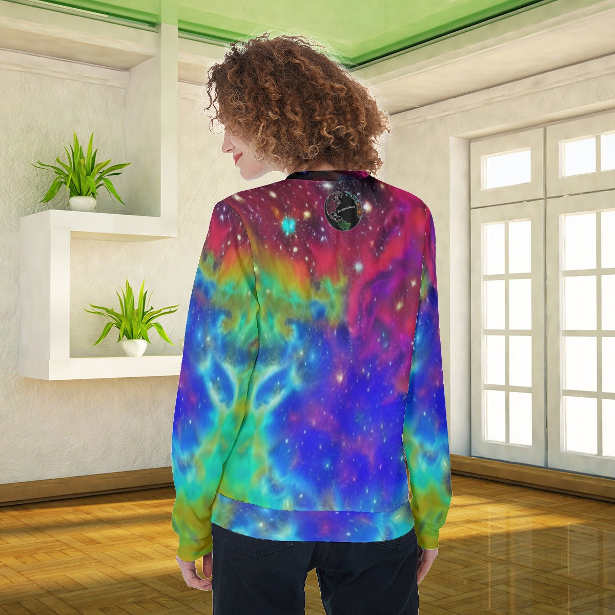Spiritual Resonation Women's Heavy Fleece Fashion Sweater Sweatshirt The Nebula Palace: Spiritually Cosmic Fashion