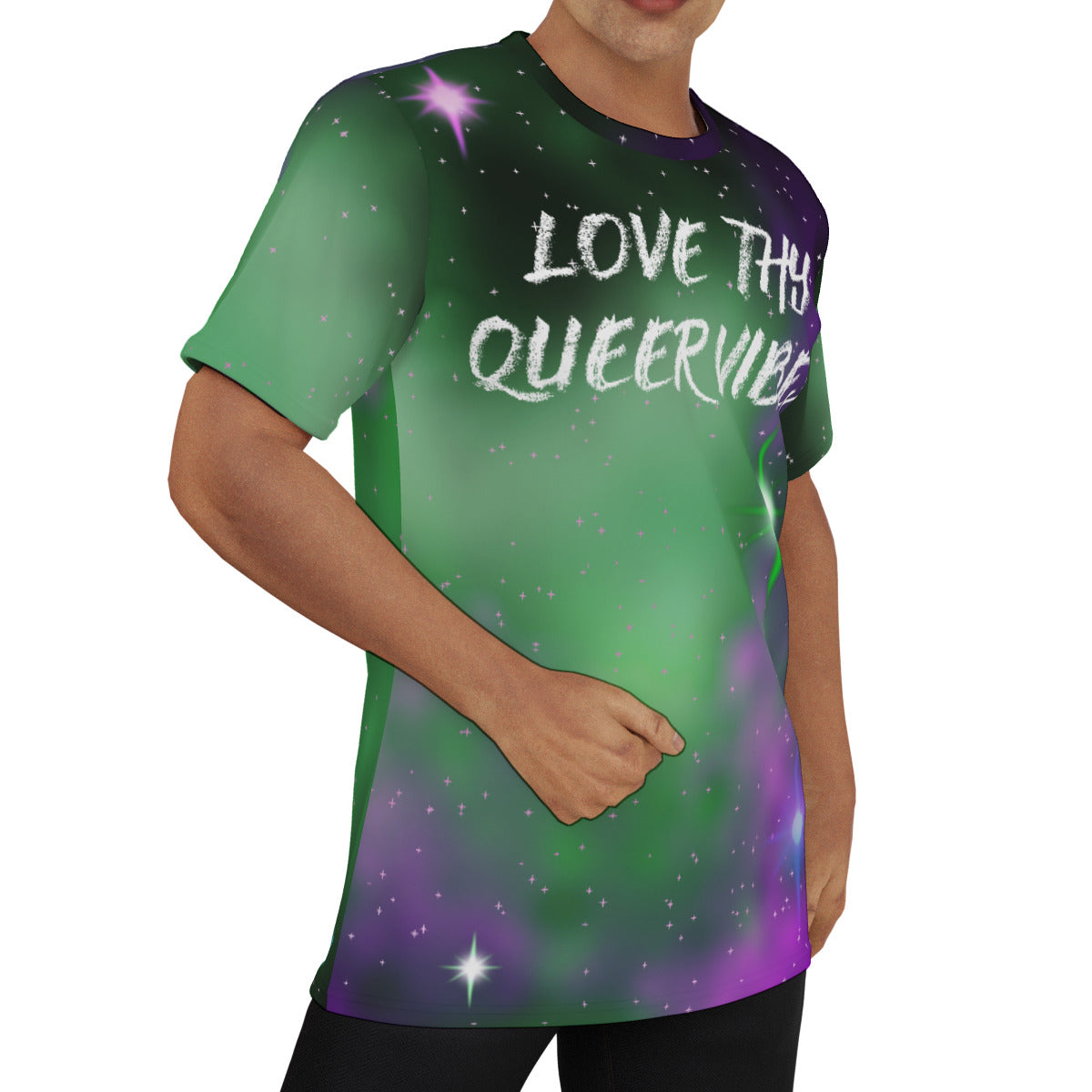 Love Thy Queer Vibes Men's O-Neck Fashion T-Shirt The Nebula Palace: Spiritually Cosmic Fashion
