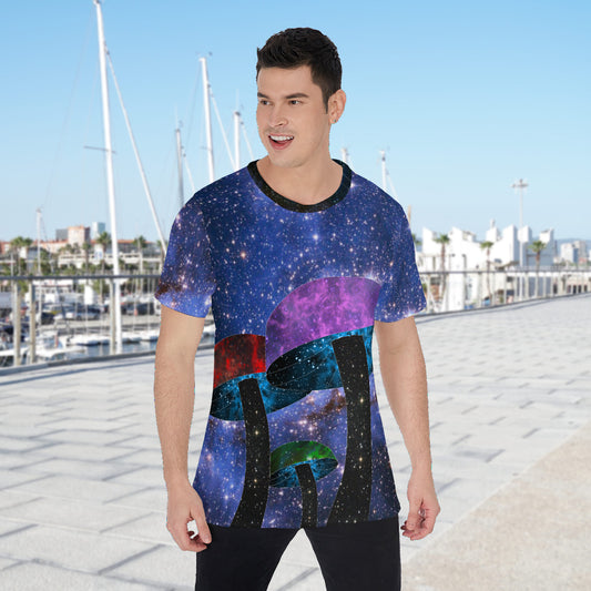 Mushroom Nebula Space Galaxy Men's O-Neck Fashion T-Shirt The Nebula Palace: Spiritually Cosmic Fashion