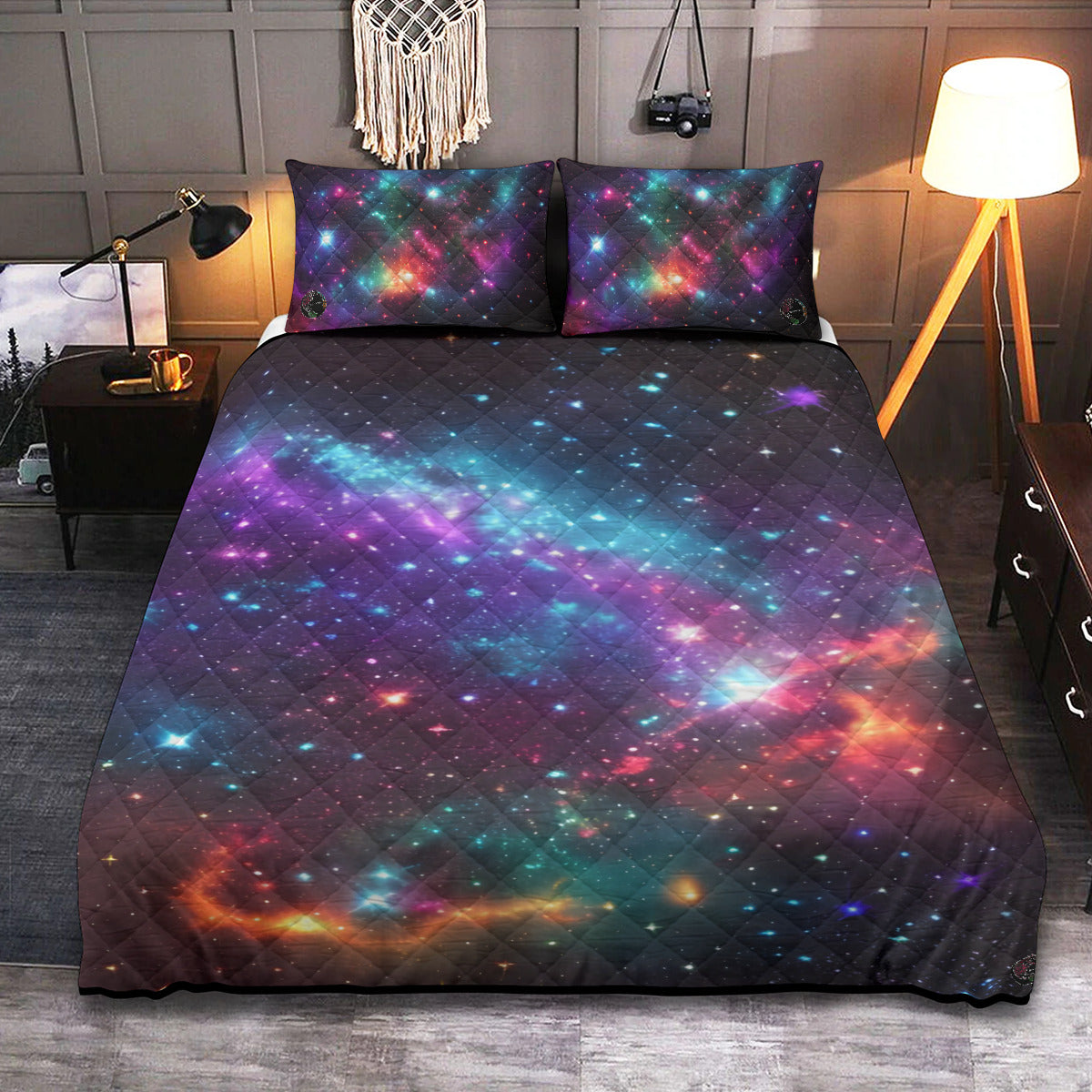 Soulful Sleep: Dreamcatcher - Quilt and Pillow Cases Bedding Set The Nebula Palace: Spiritually Cosmic Fashion