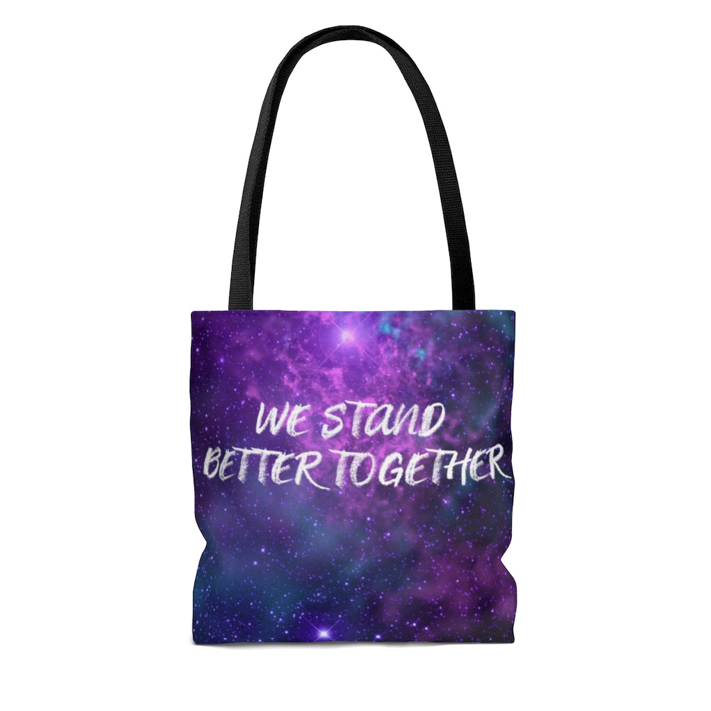 We Stand Better Together Sublimated All Over Print AOP Tote Bag The Nebula Palace: Spiritually Cosmic Fashion