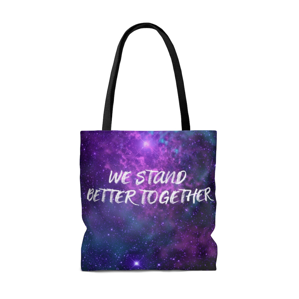 We Stand Better Together Sublimated All Over Print AOP Tote Bag The Nebula Palace: Spiritually Cosmic Fashion