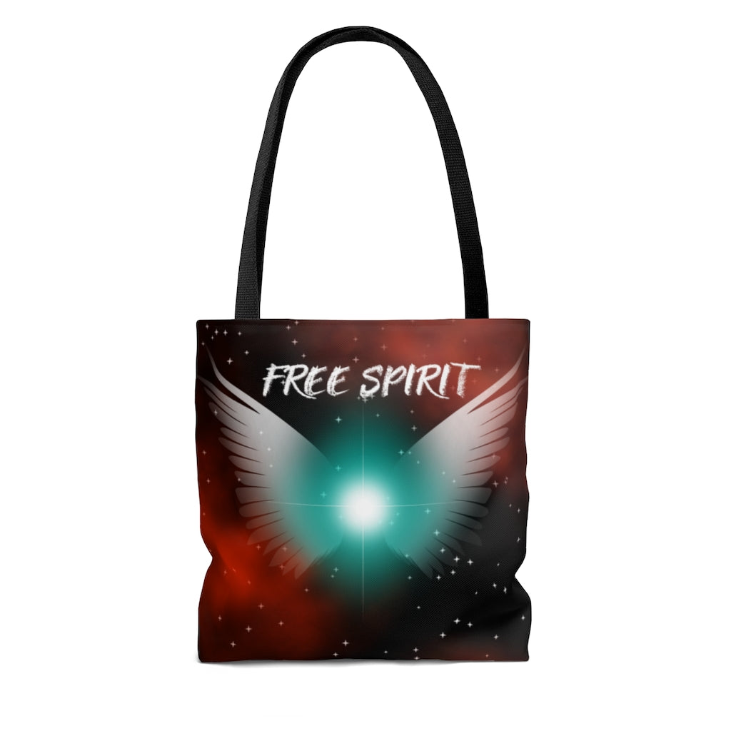 Free Spirit Red and Orange Nebula Tote Bag The Nebula Palace: Spiritually Cosmic Fashion