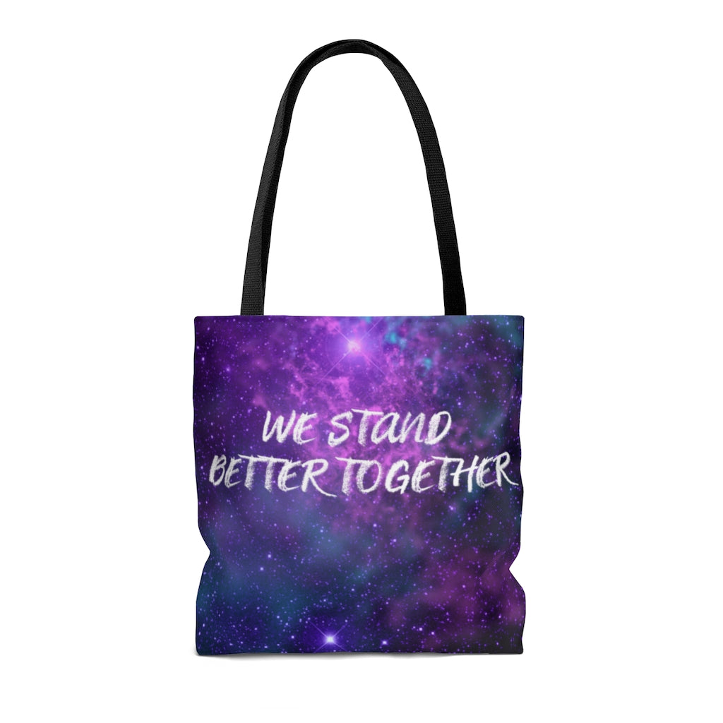 We Stand Better Together Sublimated All Over Print AOP Tote Bag The Nebula Palace: Spiritually Cosmic Fashion