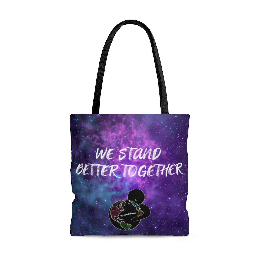 We Stand Better Together Sublimated All Over Print AOP Tote Bag The Nebula Palace: Spiritually Cosmic Fashion