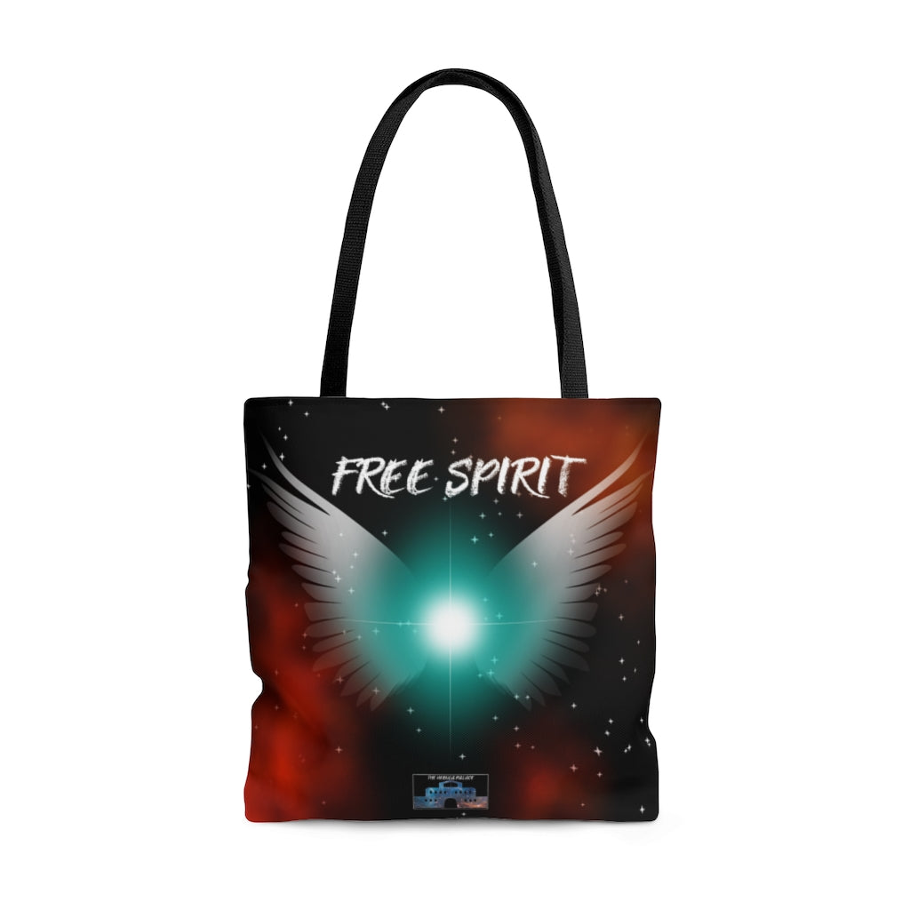 Free Spirit Red and Orange Nebula Tote Bag The Nebula Palace: Spiritually Cosmic Fashion